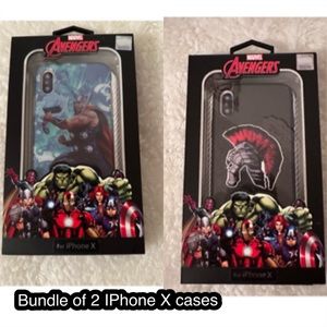 Bundle of 2 🆕 Marvel Avengers Case for iPhone X